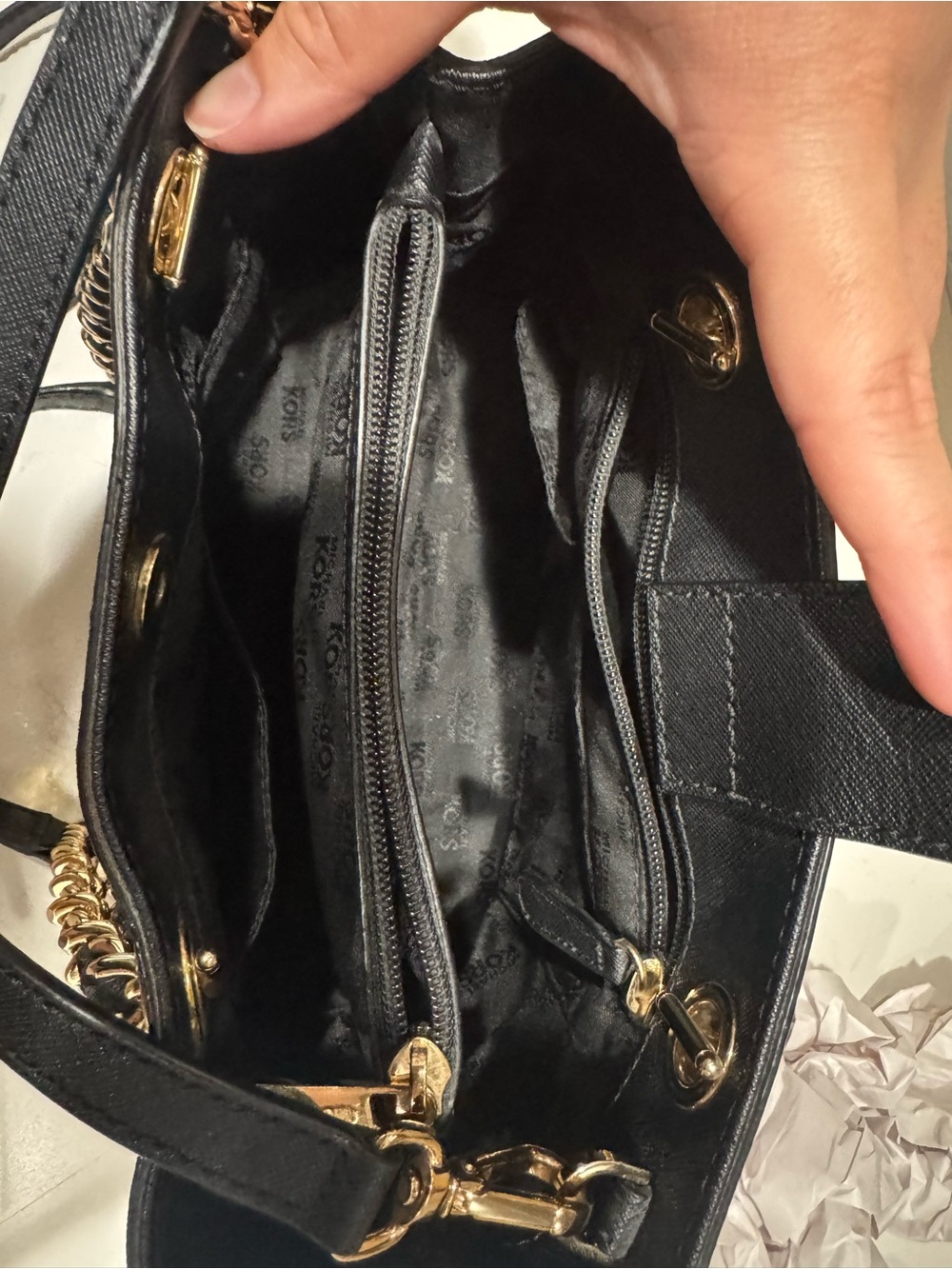 Michael Kors Black/Gold Tote - Picture 12 of 16